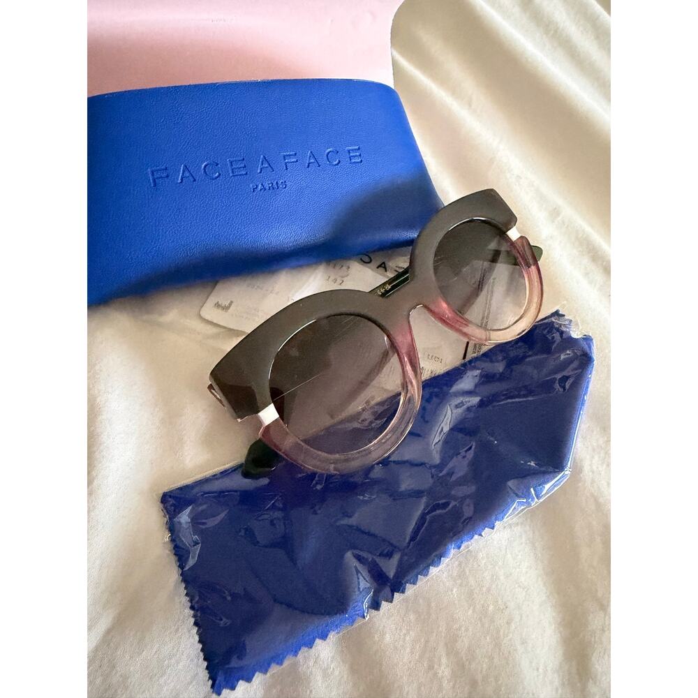 New Face A face kimono 1 4173 gradient brown pink sunglasses hand made Italy - Picture 5 of 7